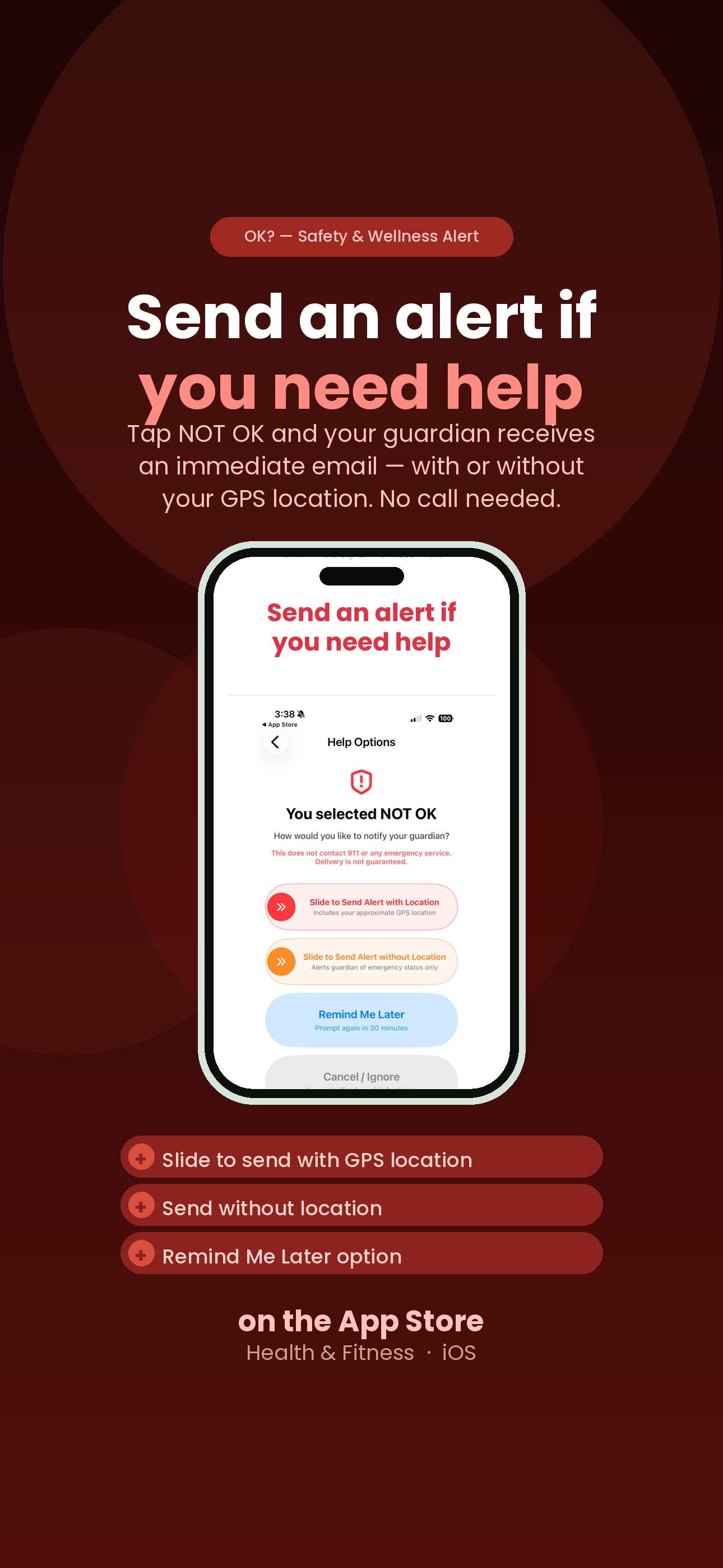 Send an alert if you need help